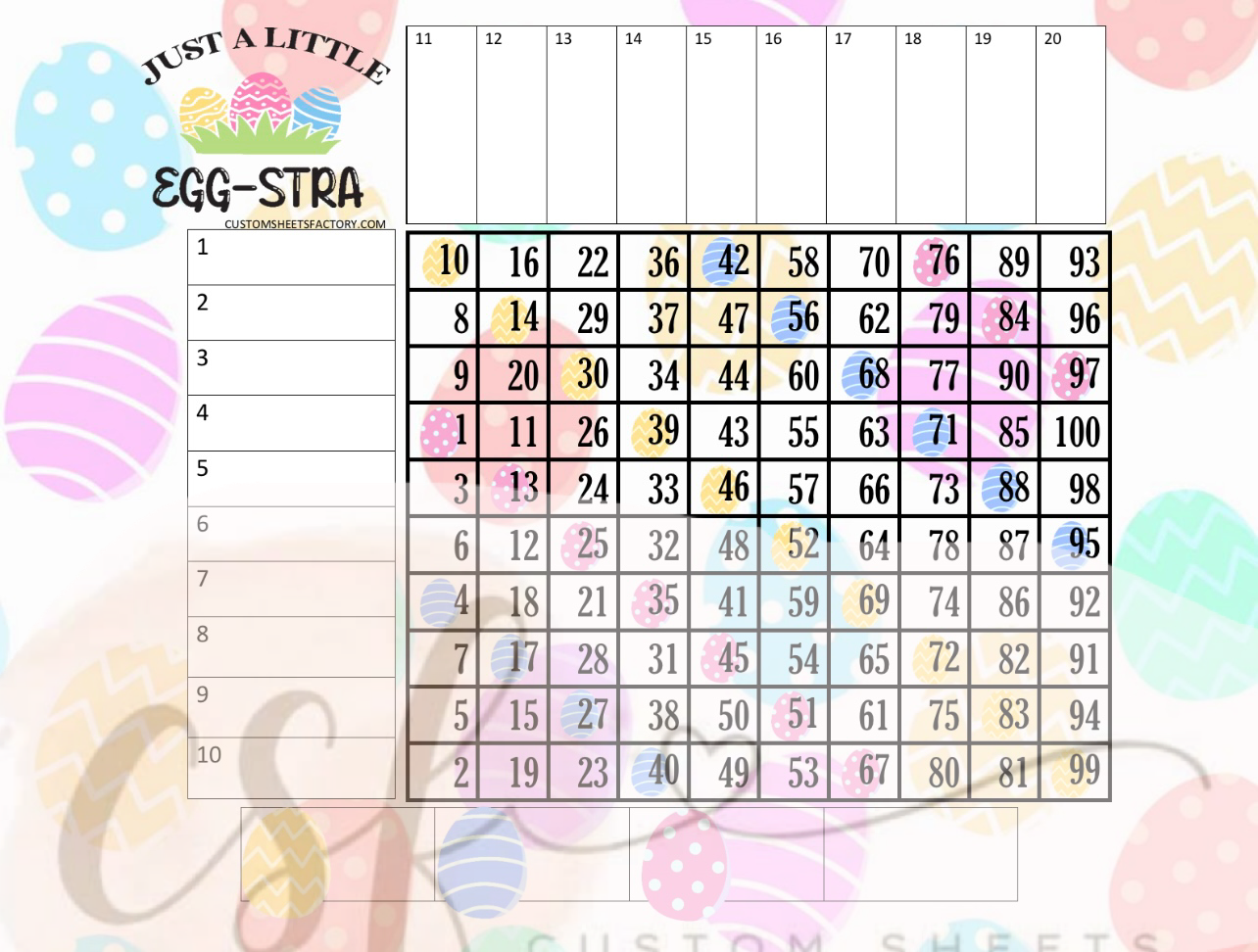 Just a little Egg-Stra - Grid - 100 Ball