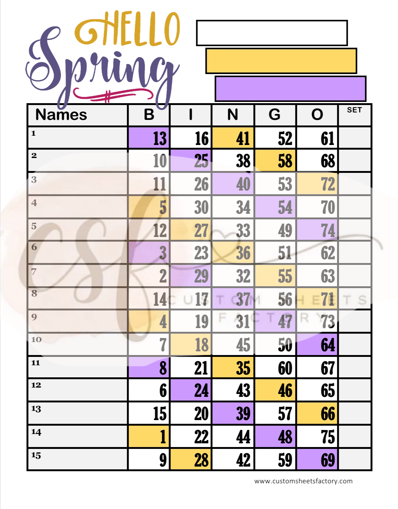 Hello Spring - 15 Line - 75 Ball