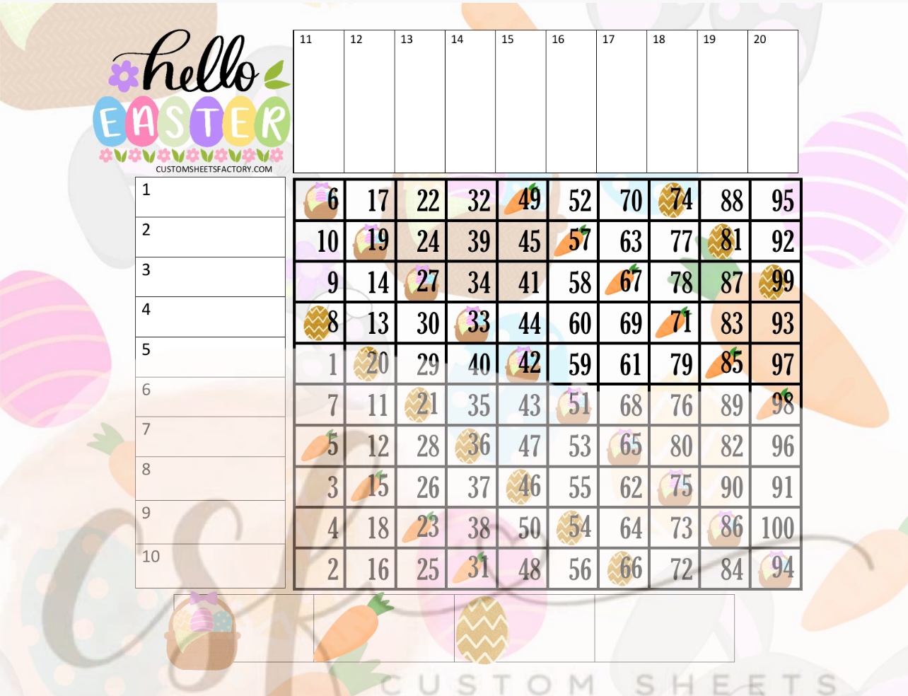 Hello Easter - Grid - 100 Ball