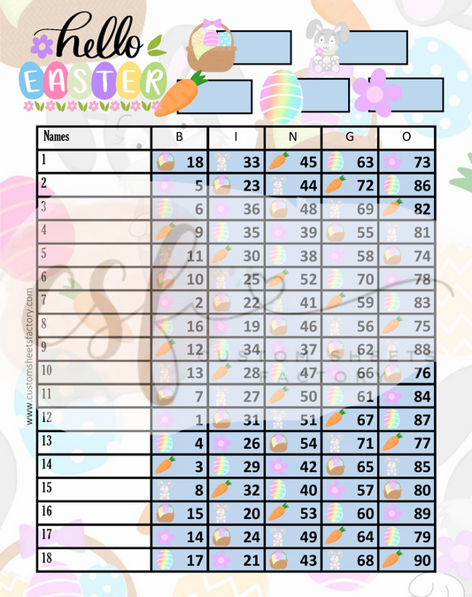 Hello Easter - 18 Line - 90s Ball