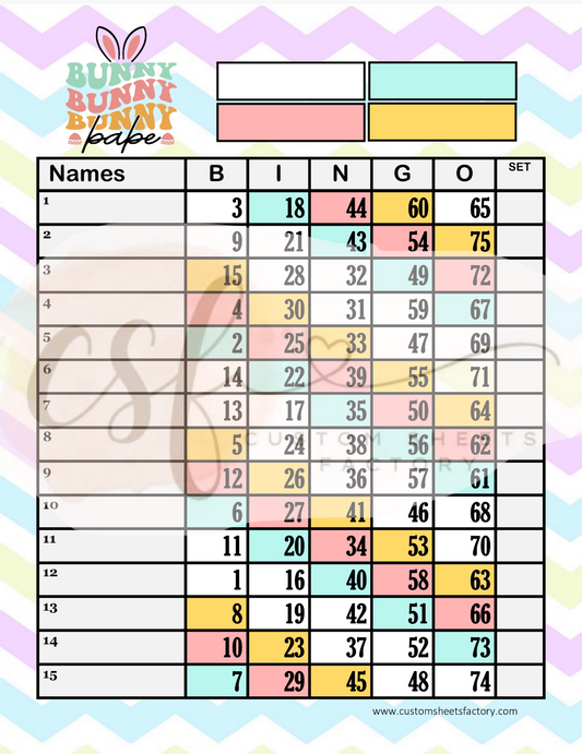 Bunny Bunny Bunny - 15 Line - 75 Ball