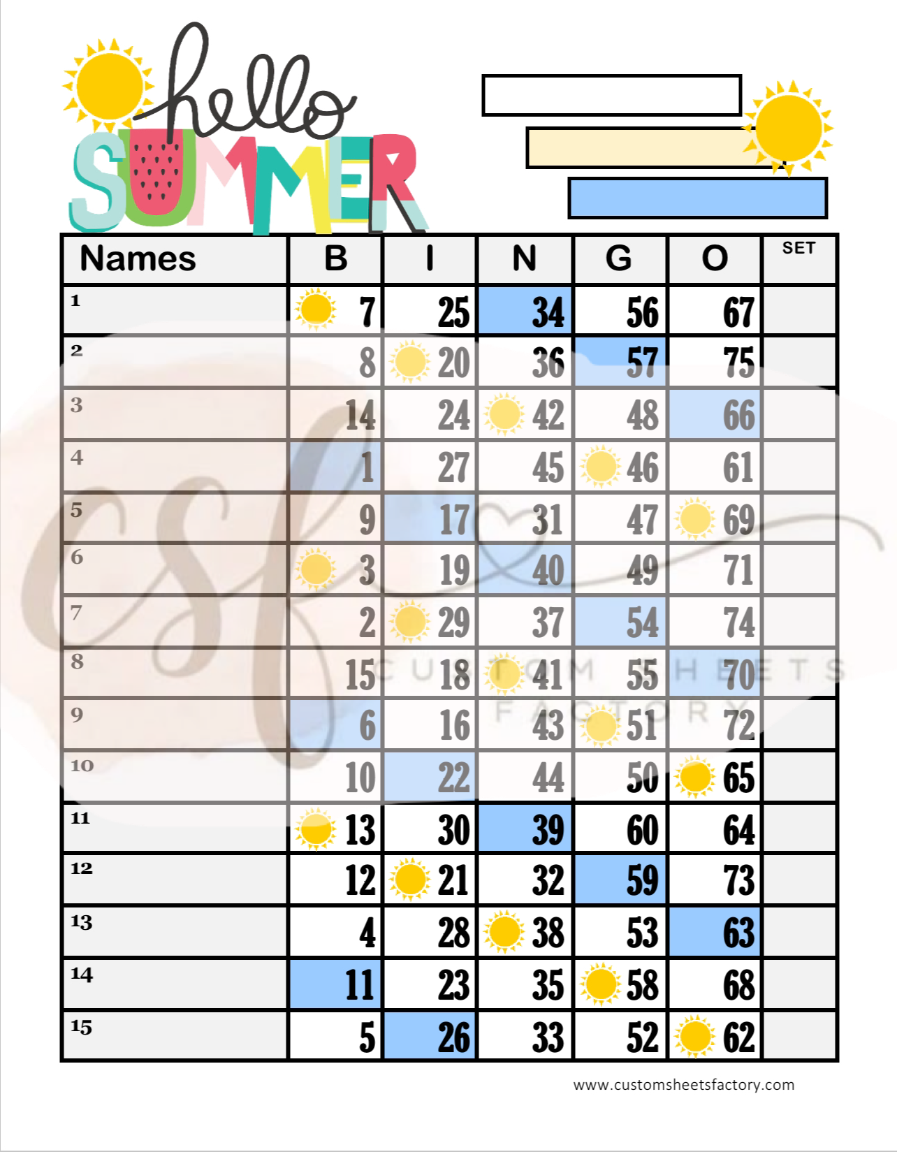 Summer Bundle - 20 Sheets