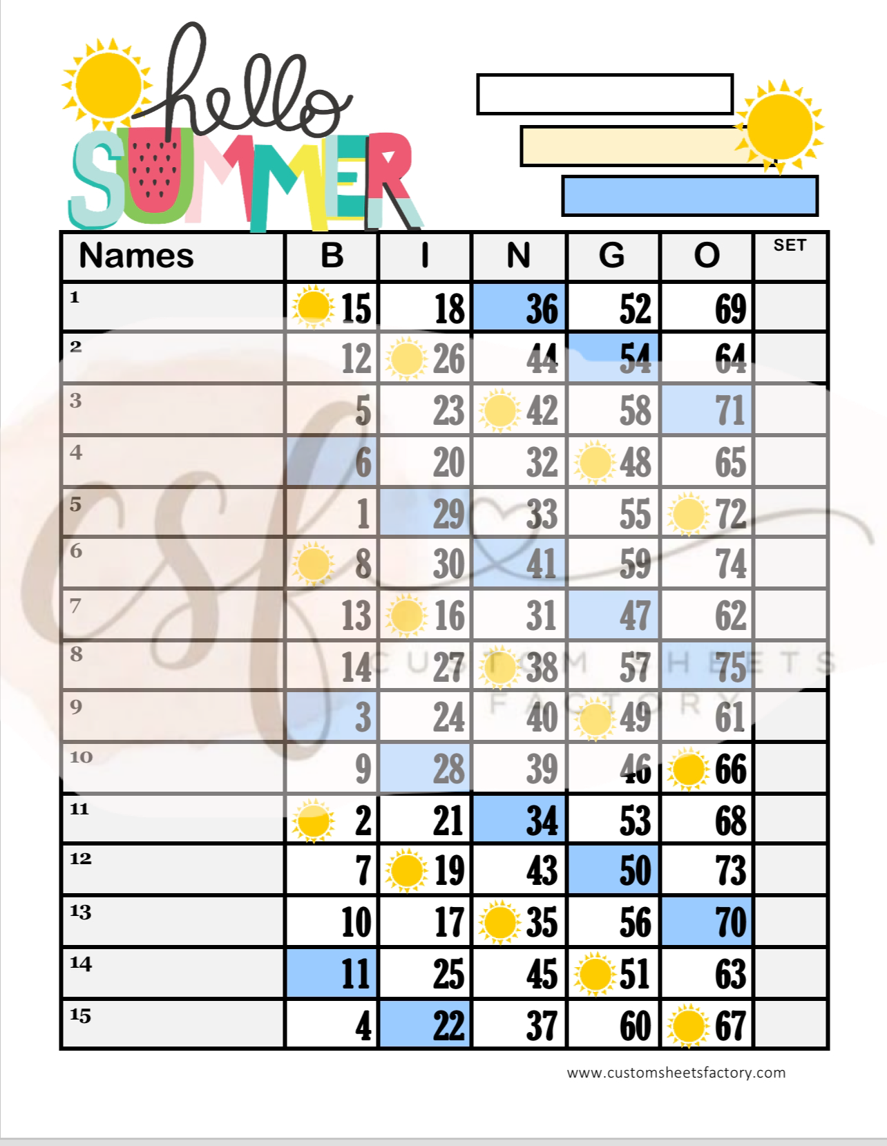 Summer Bundle - 20 Sheets