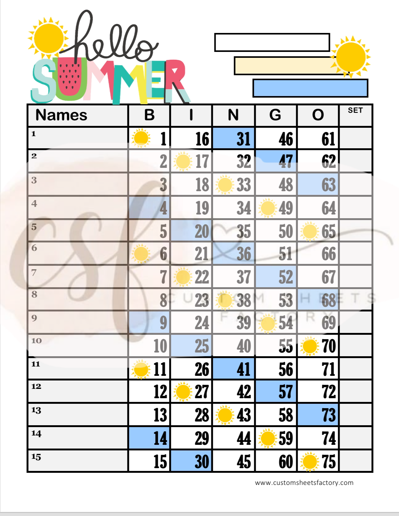 Summer Bundle - 20 Sheets