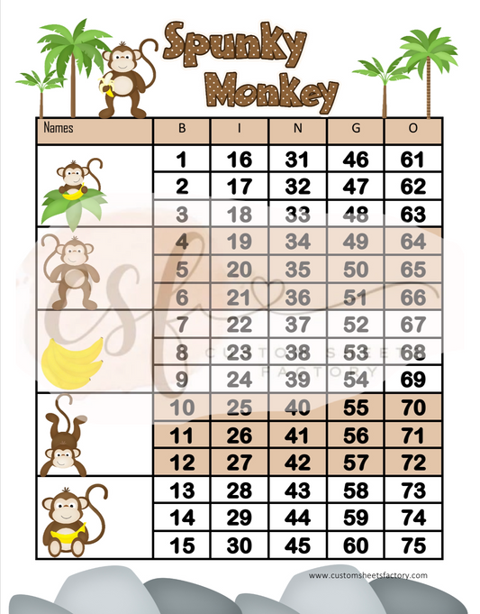 Spunky Monkey - 5 Block - 75 Ball