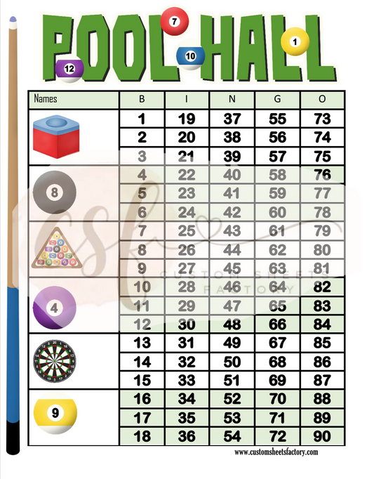 Pool Hall - 6 Block - 90Ball