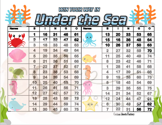 Under the Sea- Win your Way in - Main boards and Minis