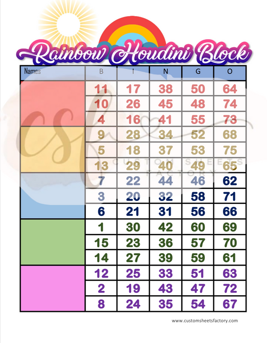 Rainbow Houdini Block