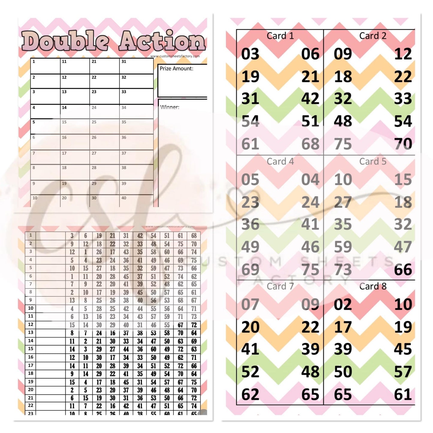 Zig Zag Double Action - 10 Number - 25 Card - Holders