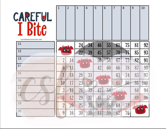 Careful i Bite - 15 Line & Grid