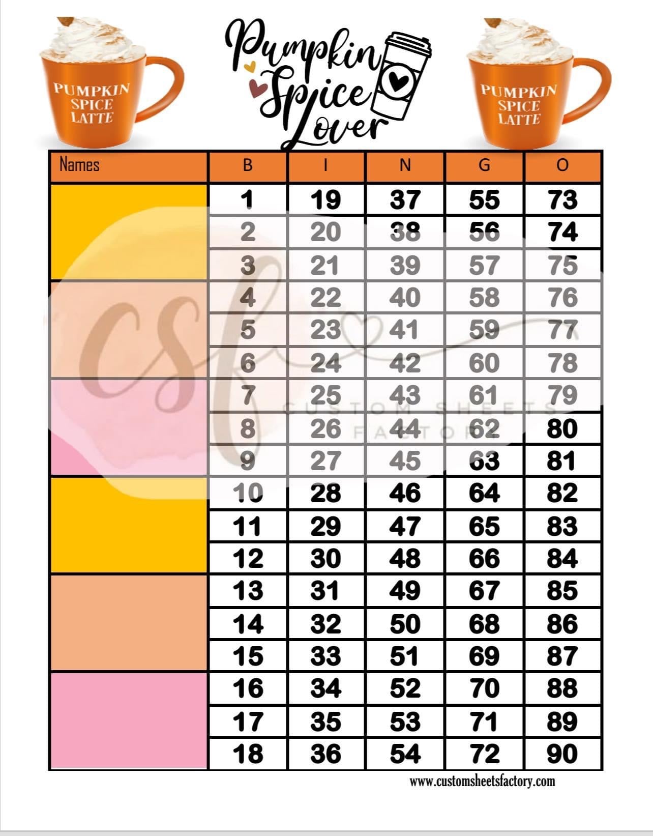 Pumpkin Spice Lover -  15 Line, 18 Line, 10 Line, 5 Block, 6 Block & Grid