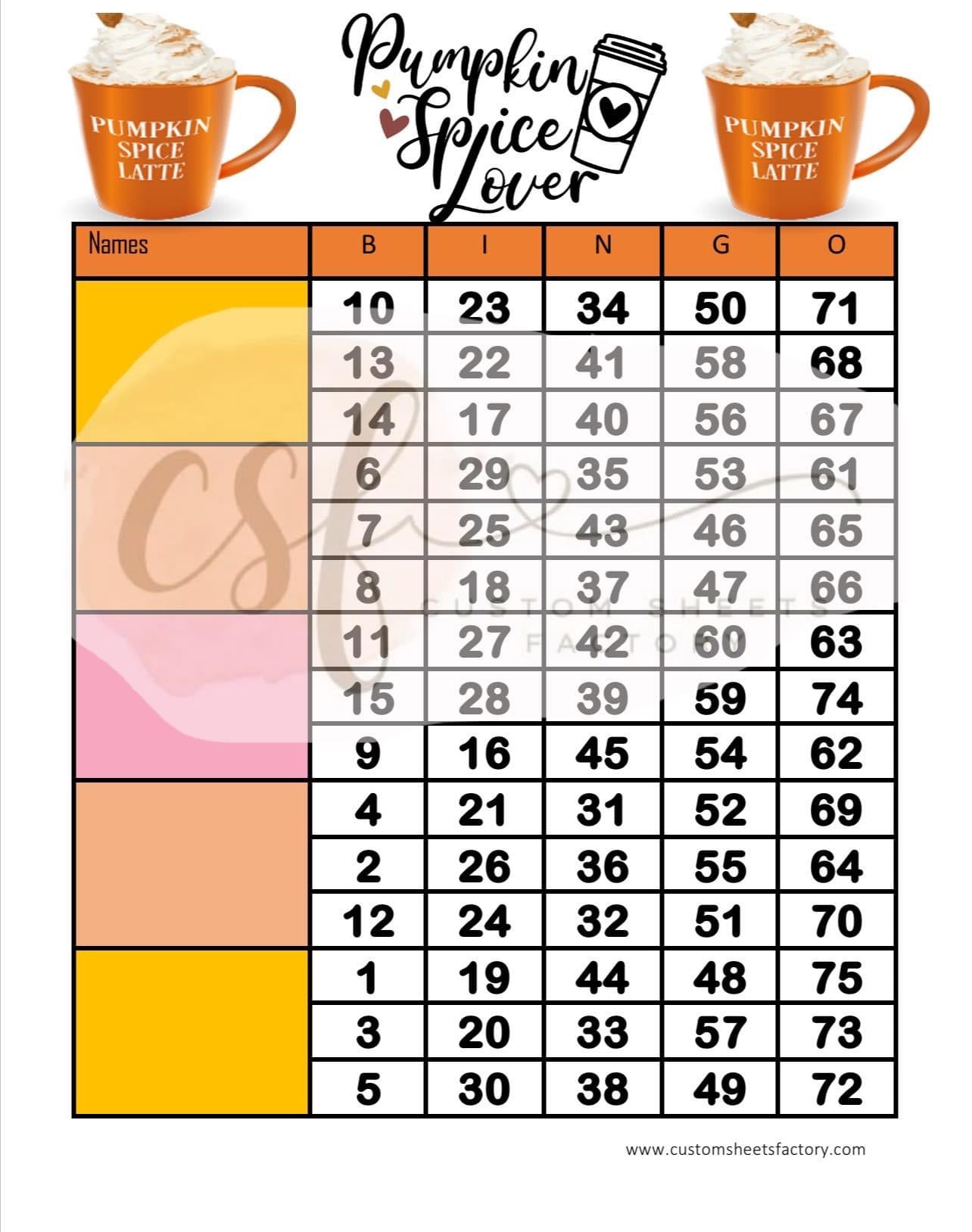 Pumpkin Spice Lover -  15 Line, 18 Line, 10 Line, 5 Block, 6 Block & Grid