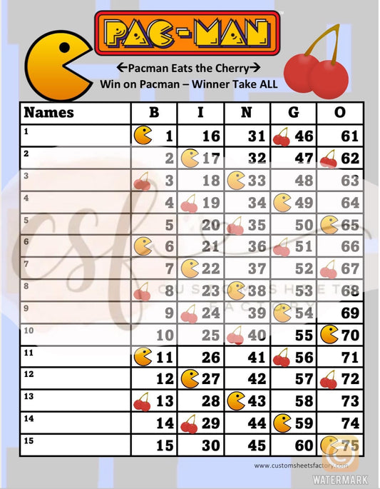 Pac Eats Cherry - 15 Line - 75 Ball