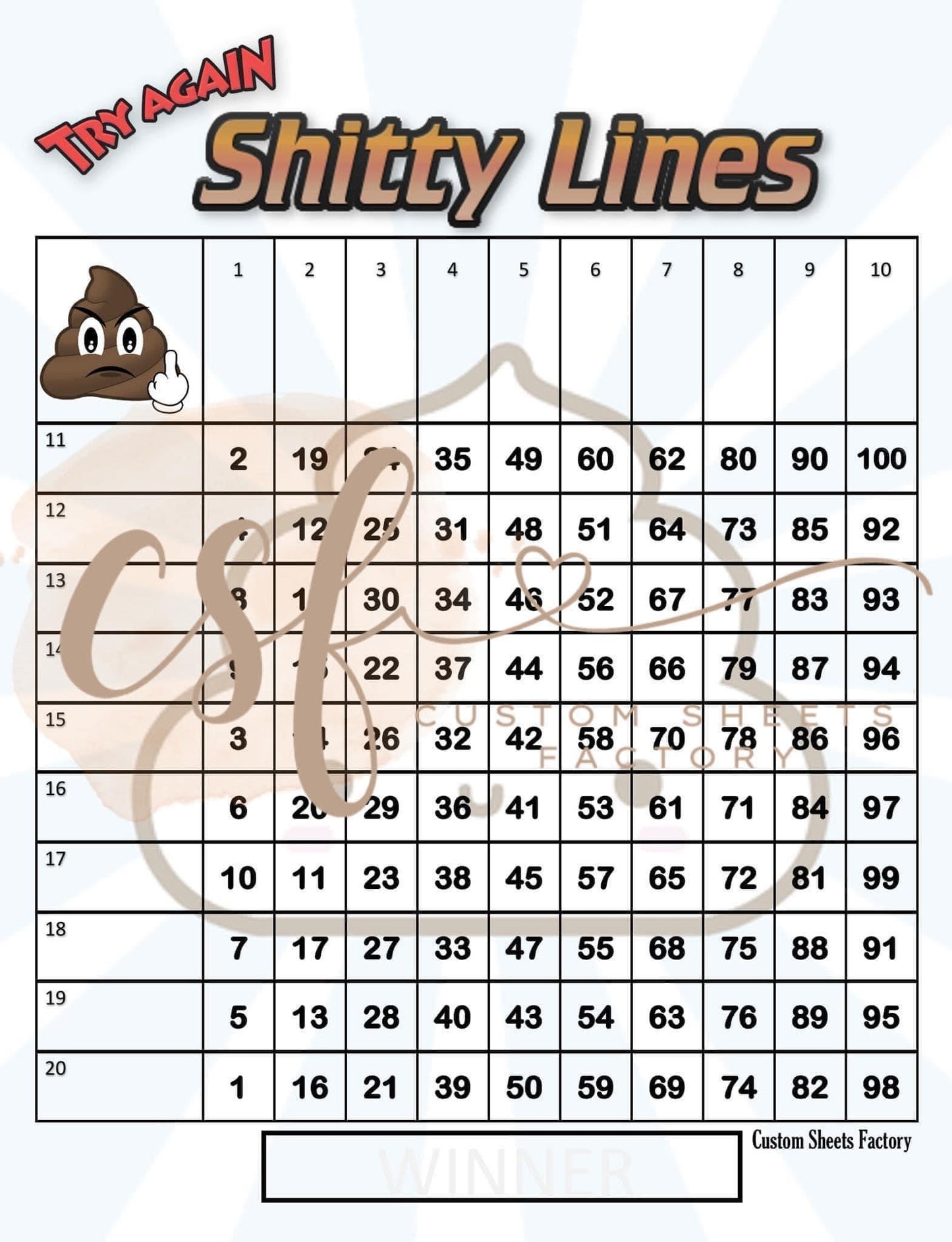 Shitty Lines - Giveaway - Grid