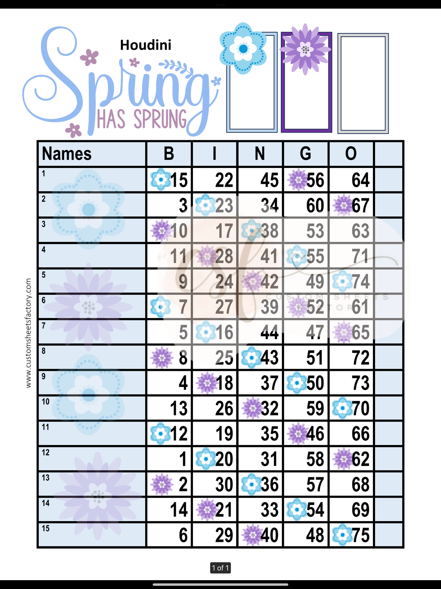 Spring has Sprung - Various Designs