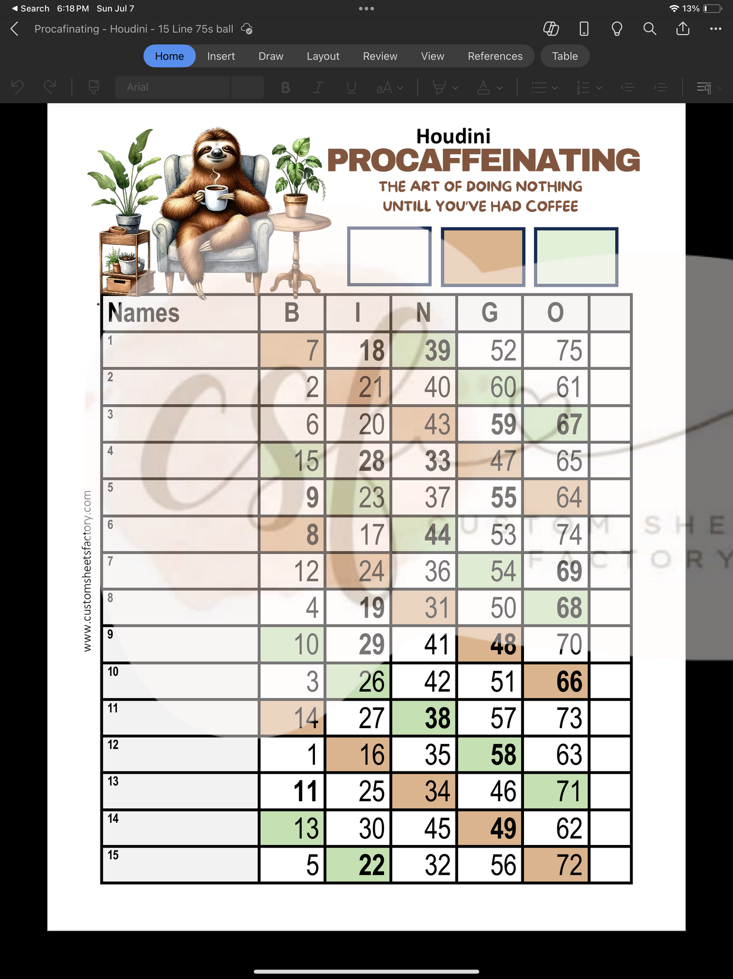 Procaffenating - Various Designs