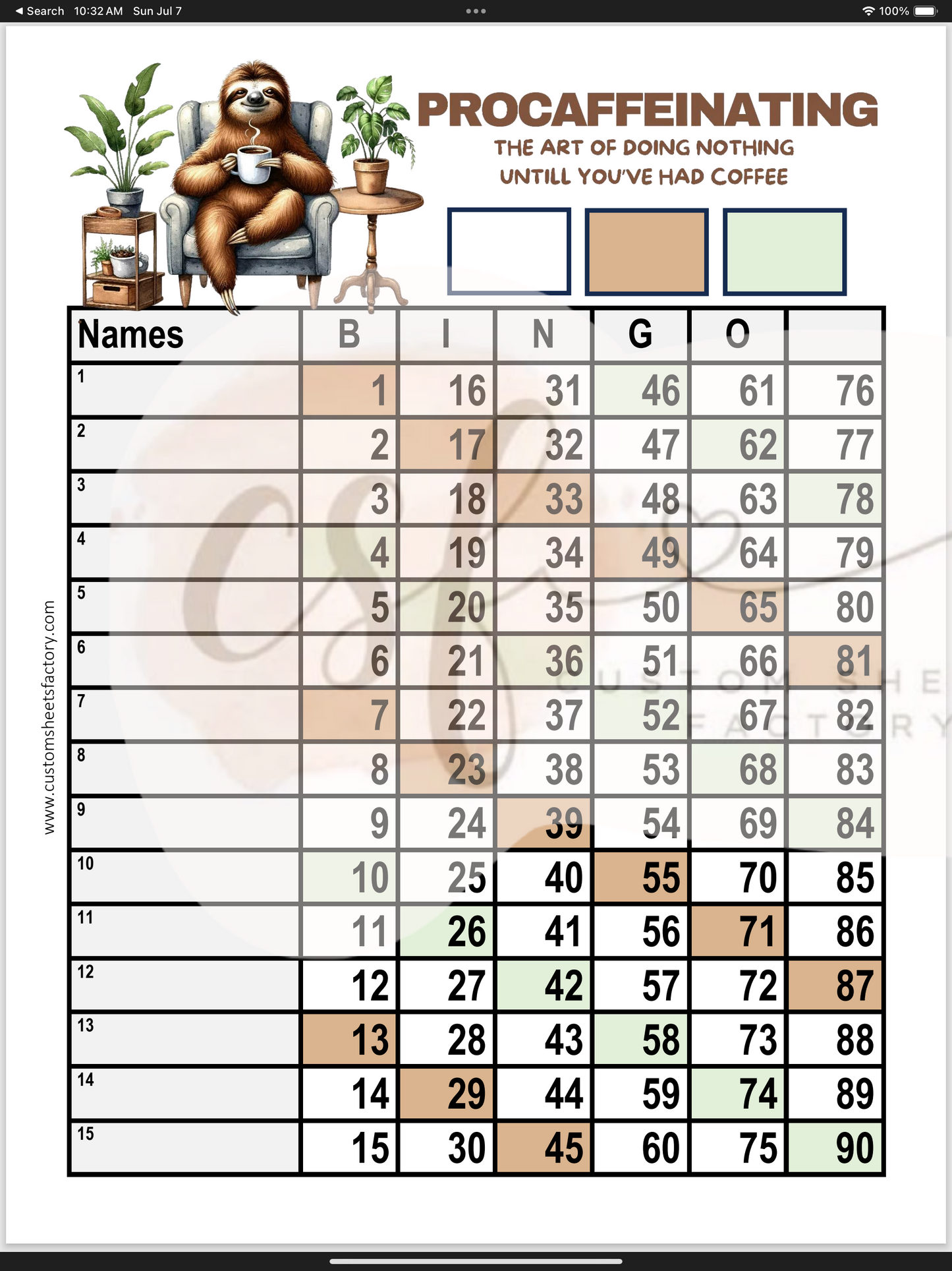 Procaffenating - Various Designs