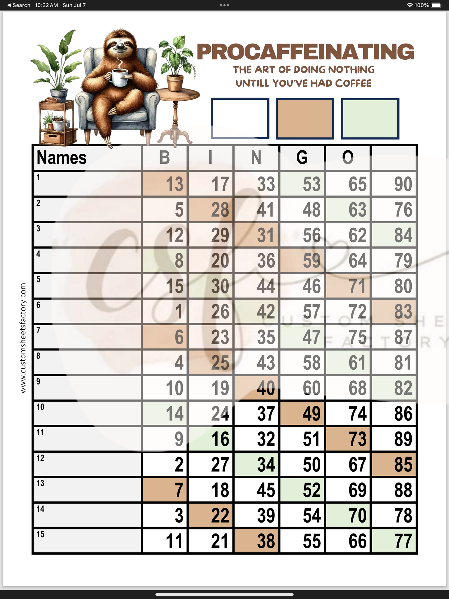 Procaffenating - Various Designs