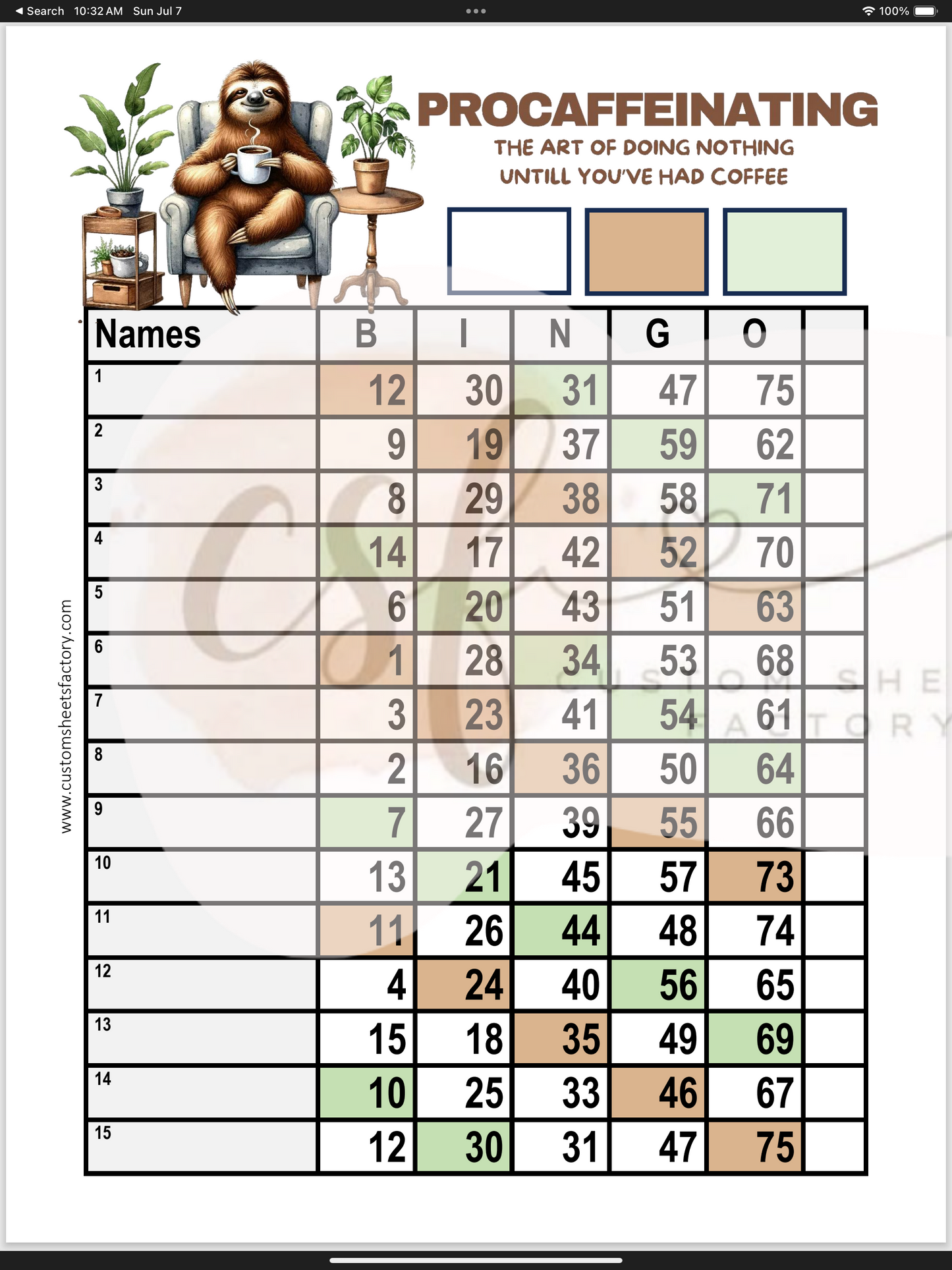 Procaffenating - Various Designs