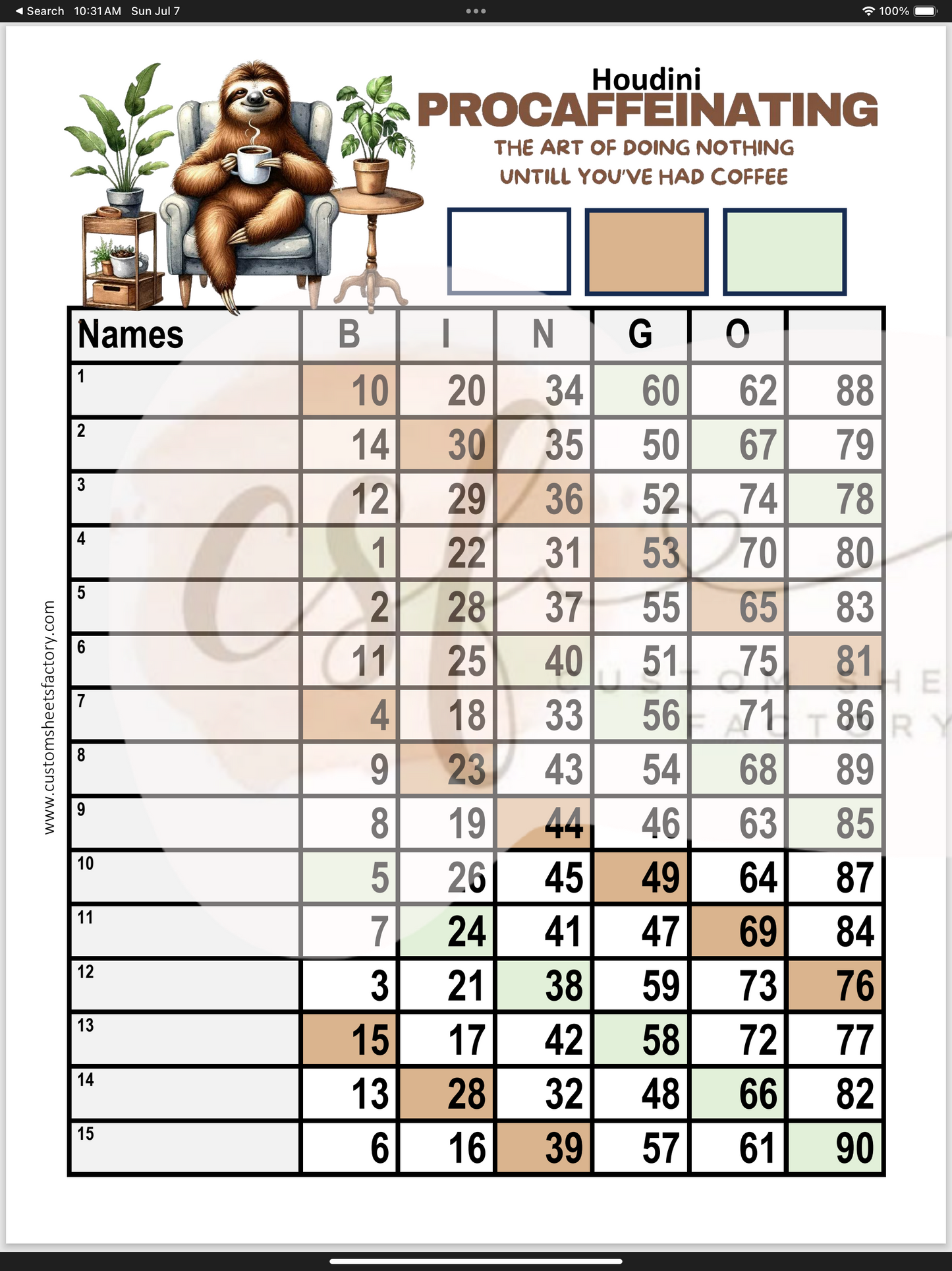 Procaffenating - Various Designs