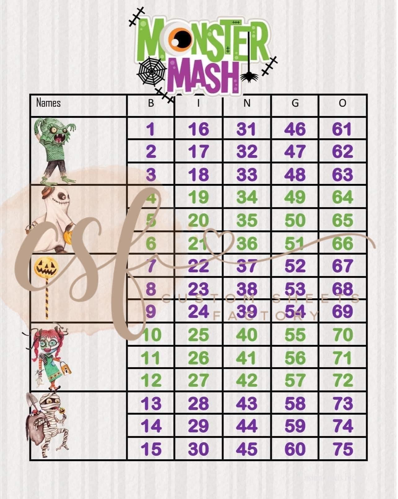 Monster Mash - 15 Line & Block