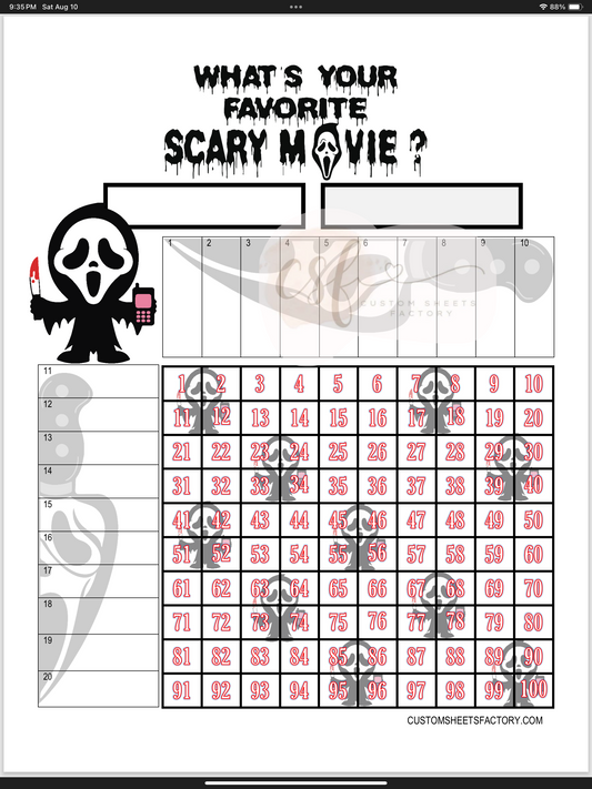 What's your favorite scary movie - Grid - 100 Ball