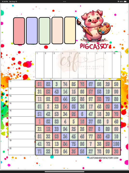 Pigcasso - Grid - 100 Ball