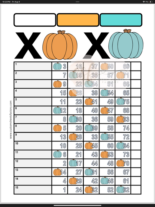 XOXO pumpkins - Various Designs