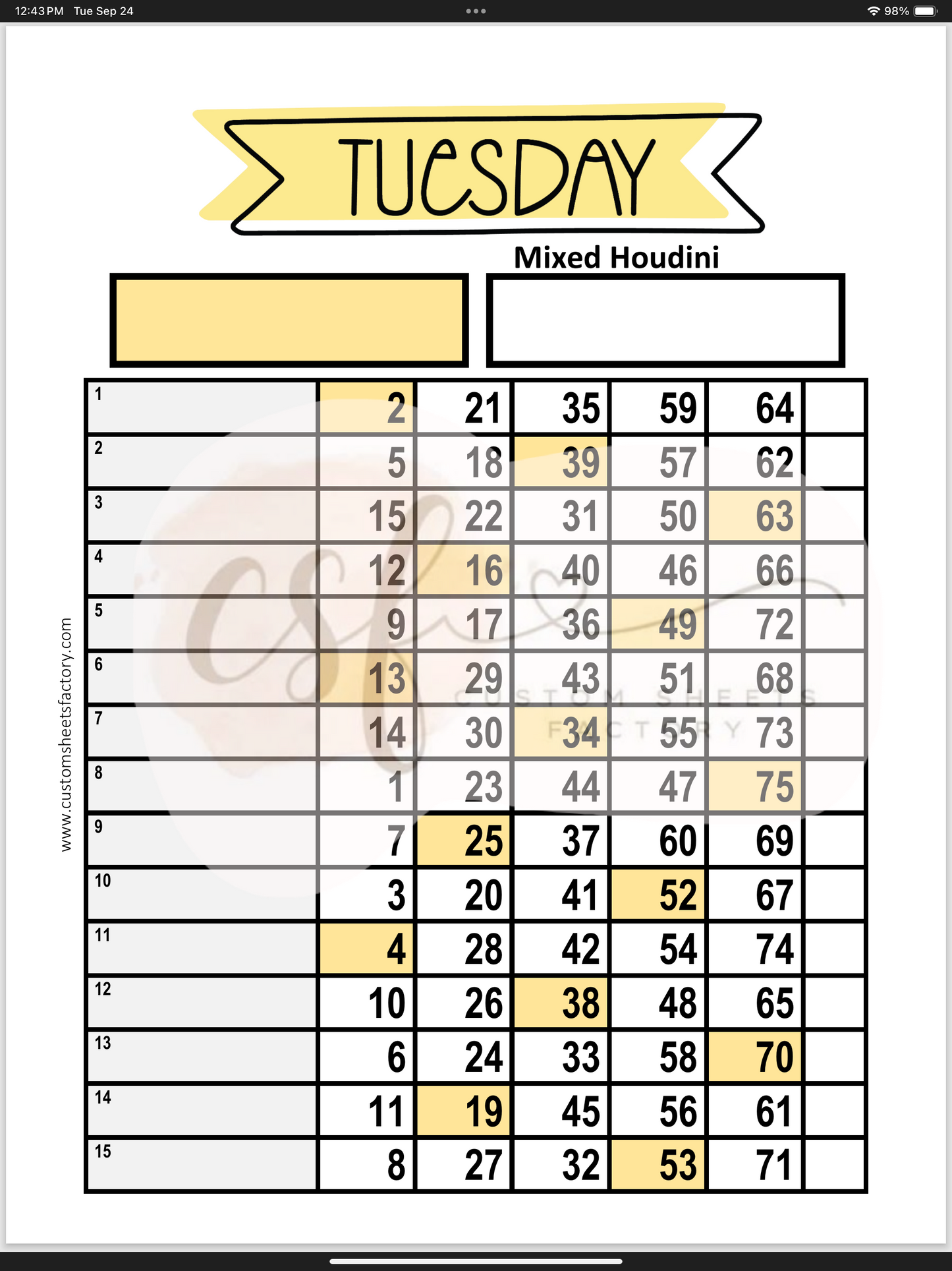 Days of the Week - Various Styles