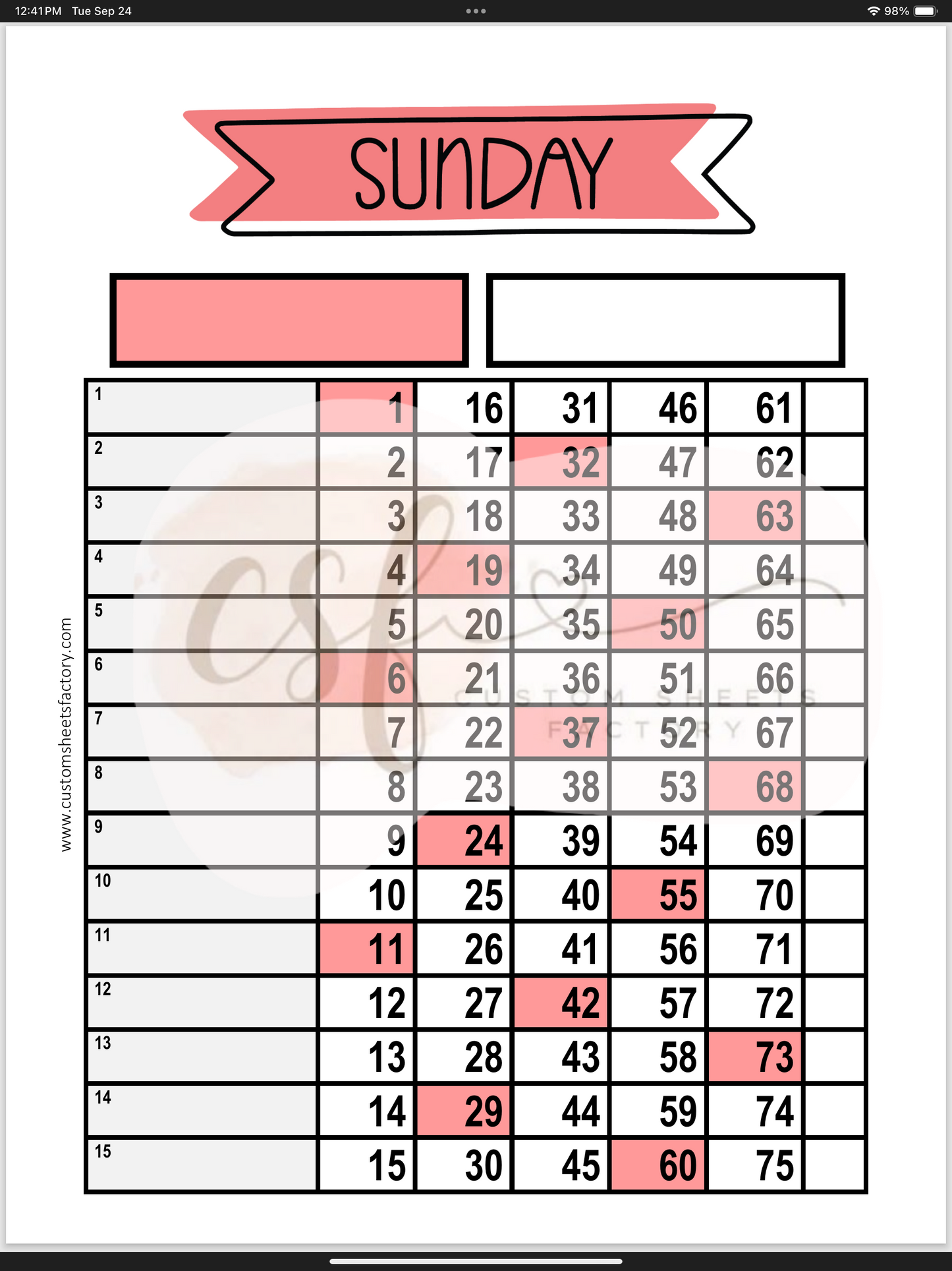 Days of the Week - Various Styles