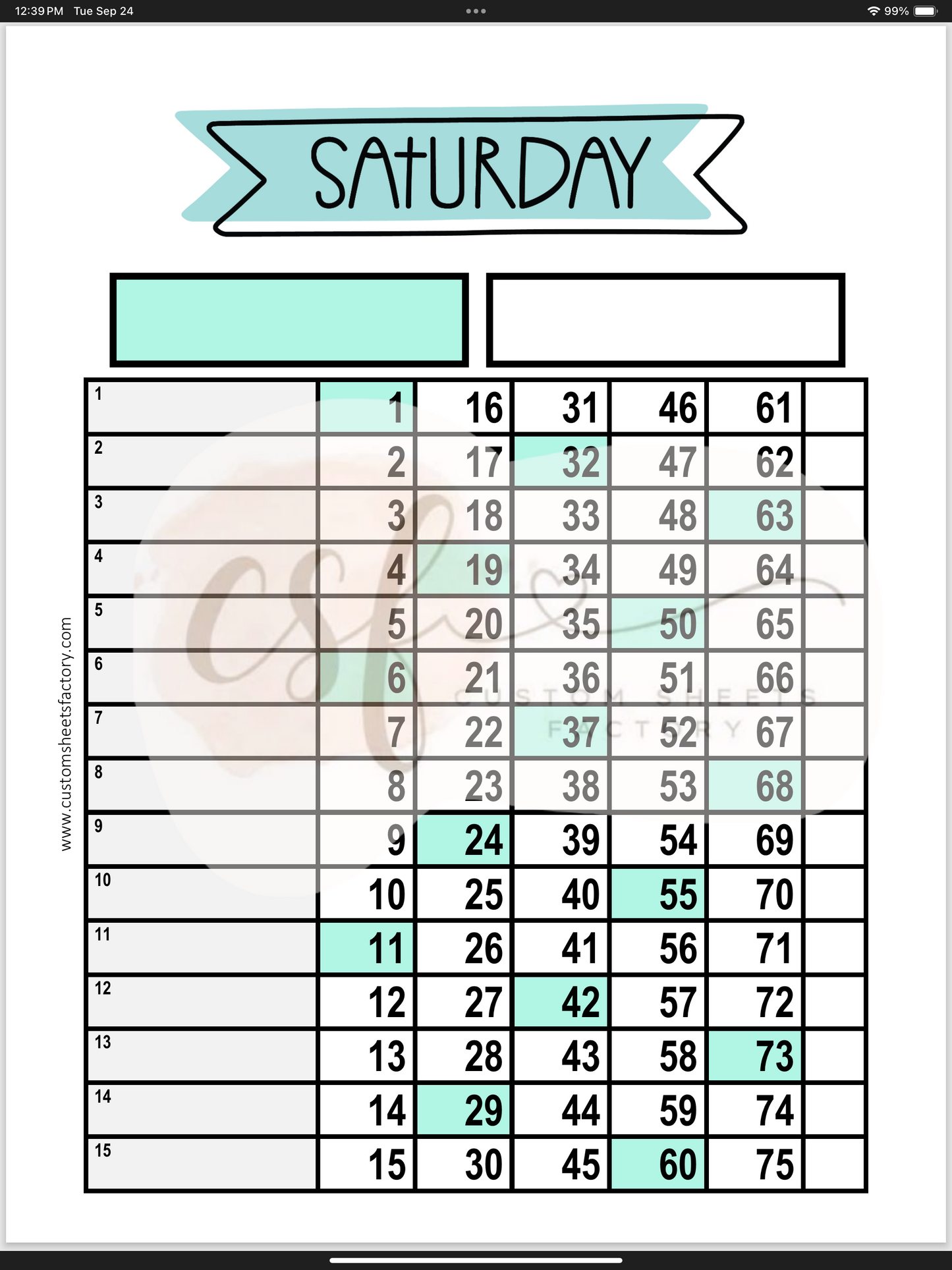 Days of the Week - Various Styles