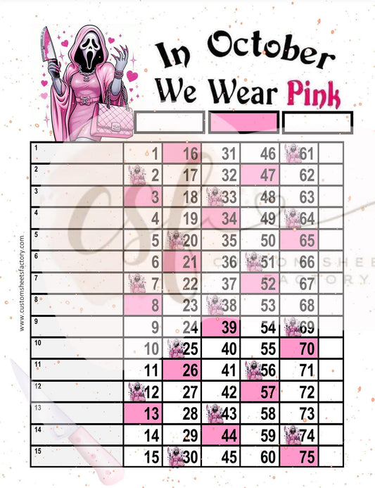 In October we wear pink - 15 Line - 75 Ball