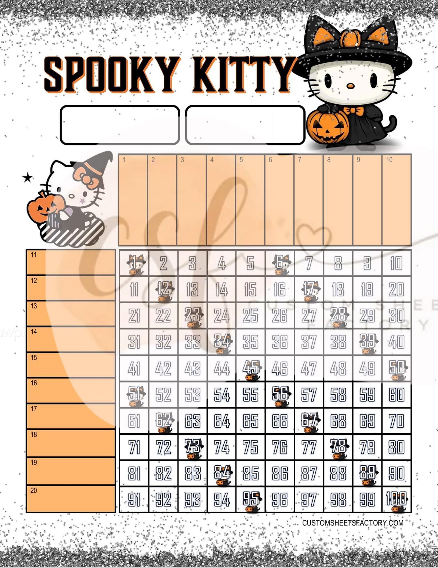 Spooky Kitty - Grid & 15 Line