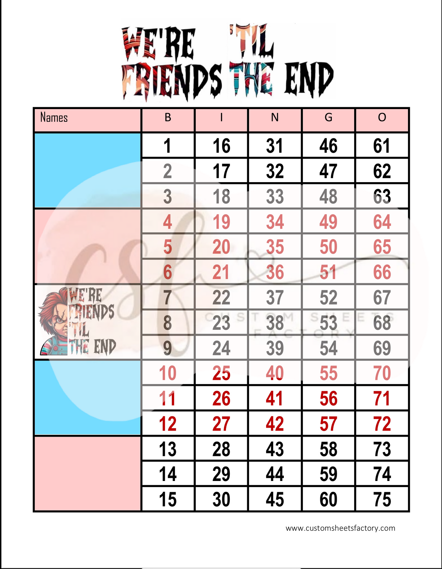 Were Friends till the End - Various Designs