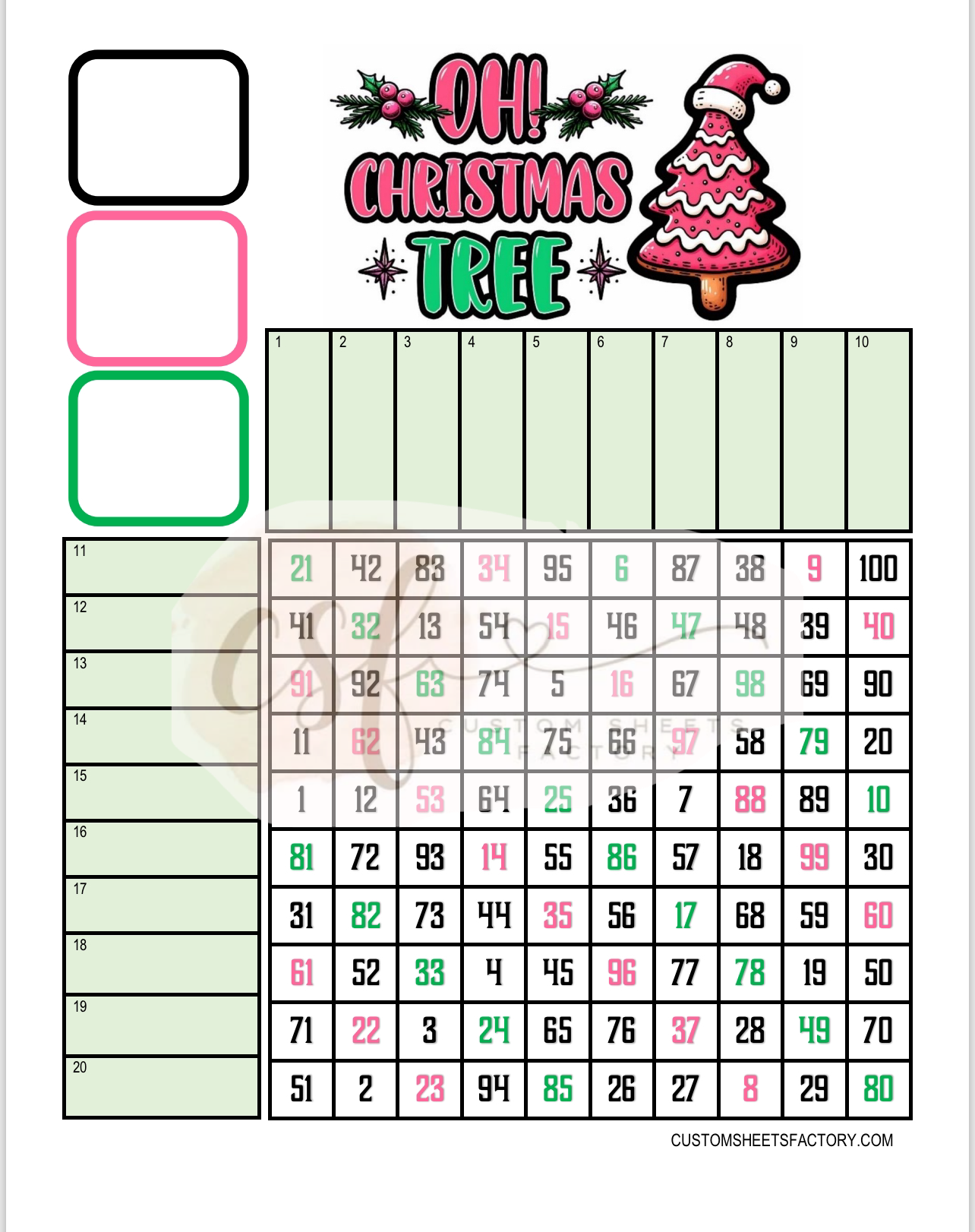 Oh Christmas Tree - Pink & Green - Various Designs