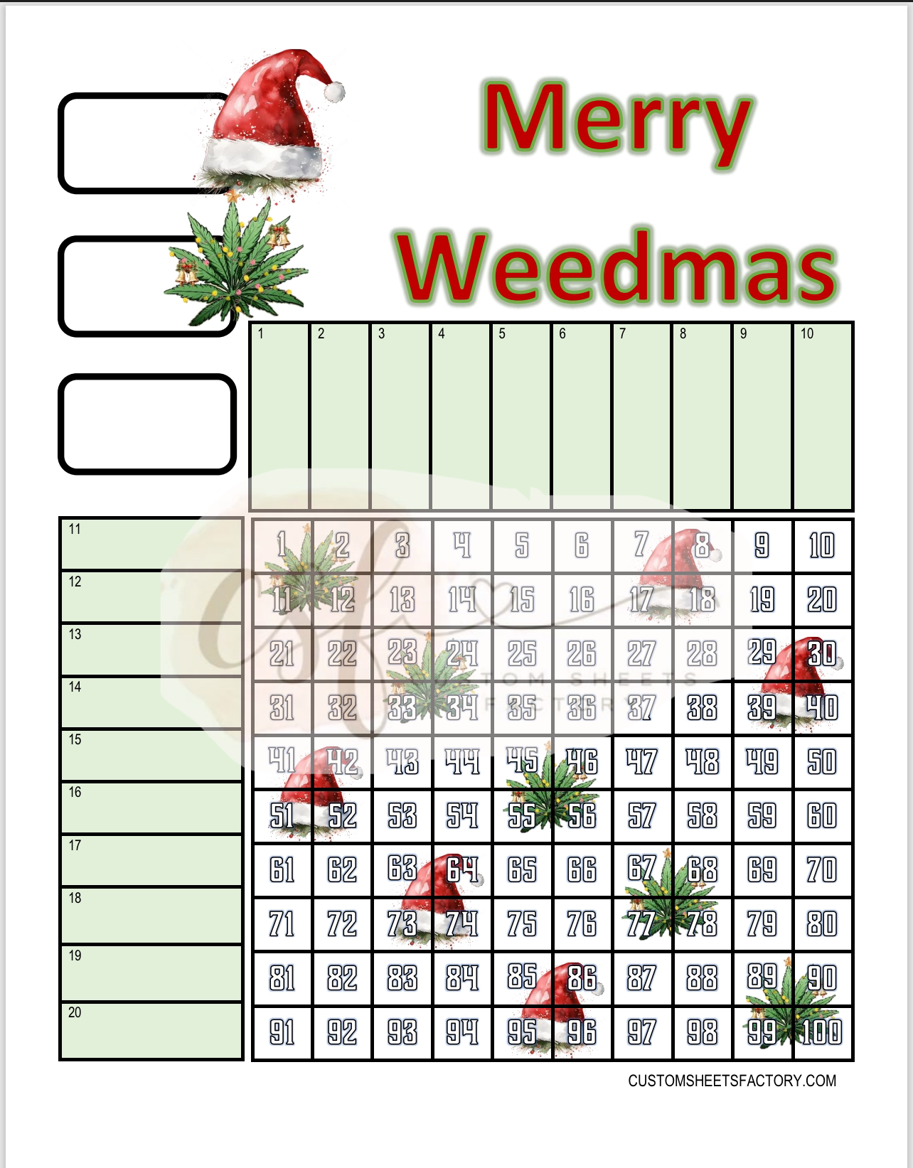 Merry Weedmas - Various Designs