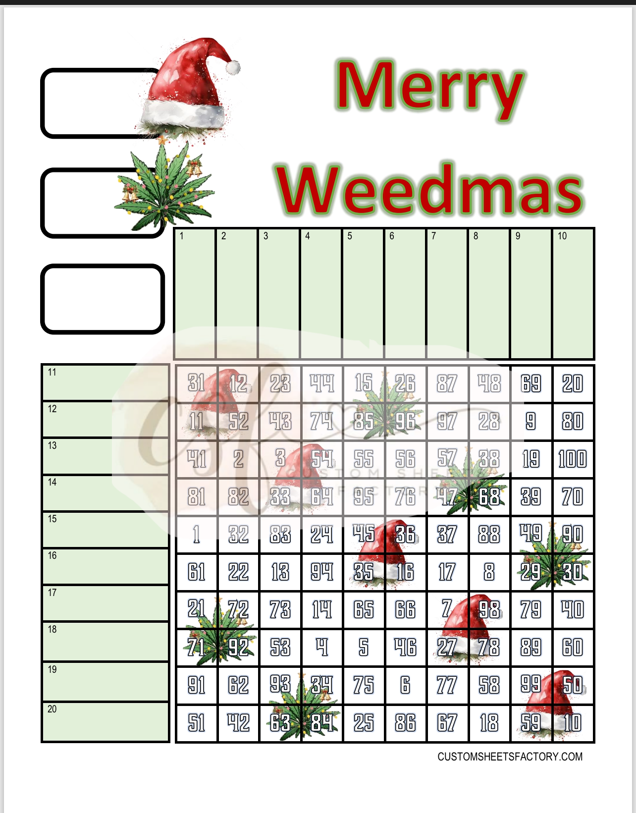 Merry Weedmas - Various Designs