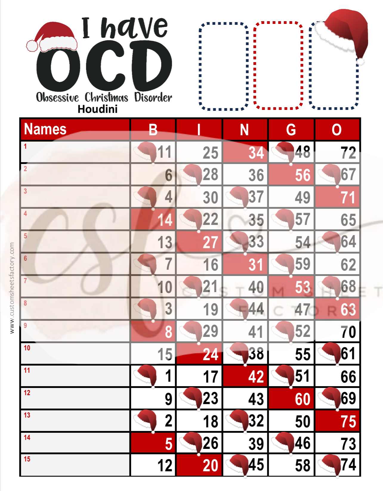 OCD Christmas - Various Designs