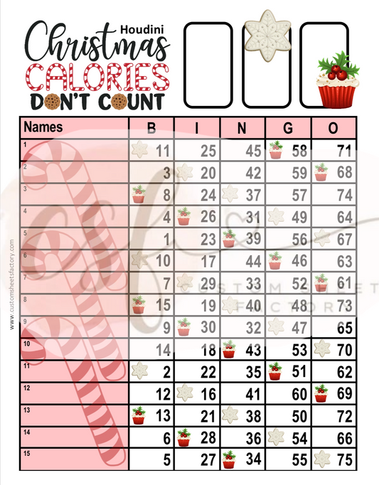 Christmas Calories Dont Count - 15 Line - 75 Ball