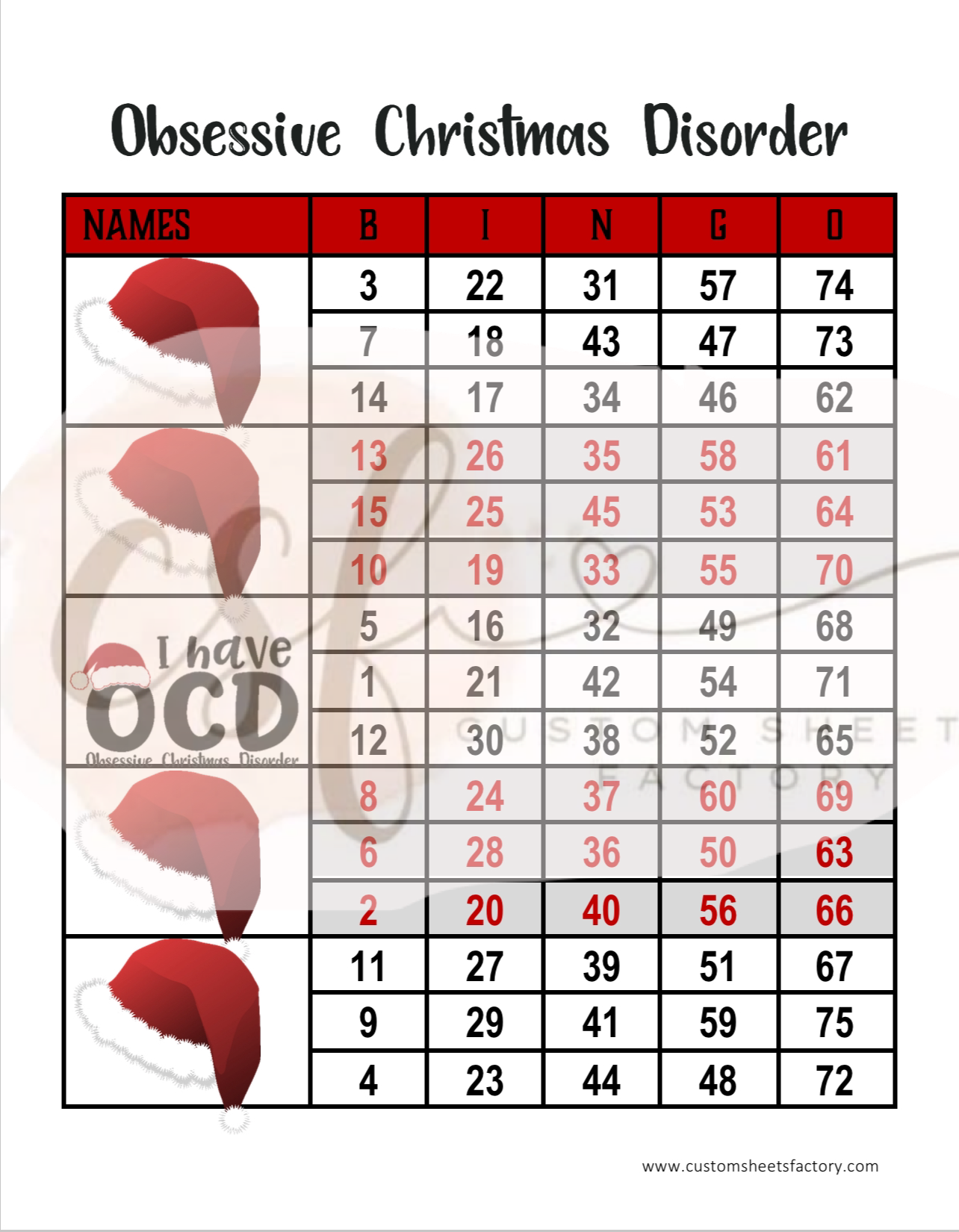 OCD Christmas - Various Designs