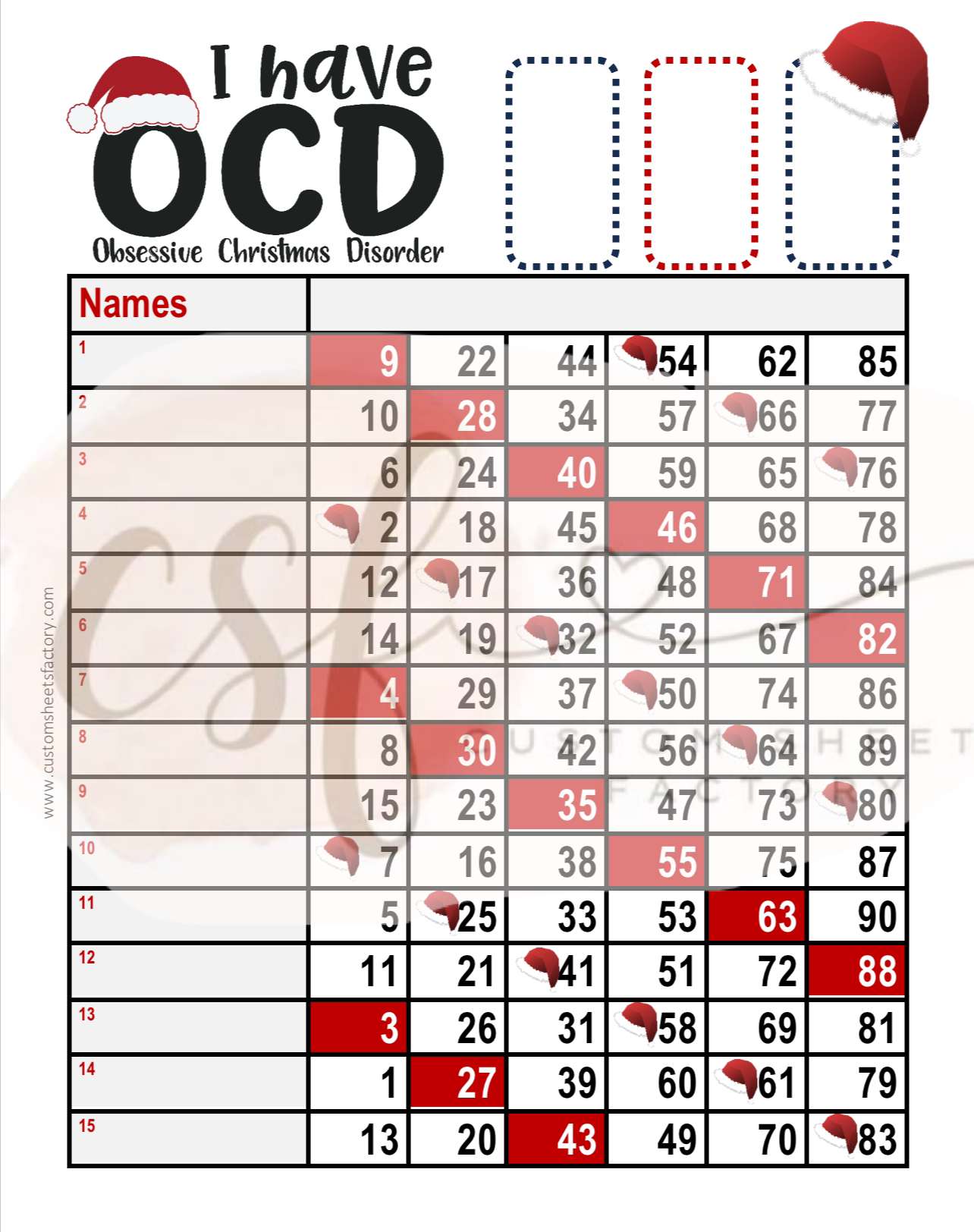 OCD Christmas - Various Designs