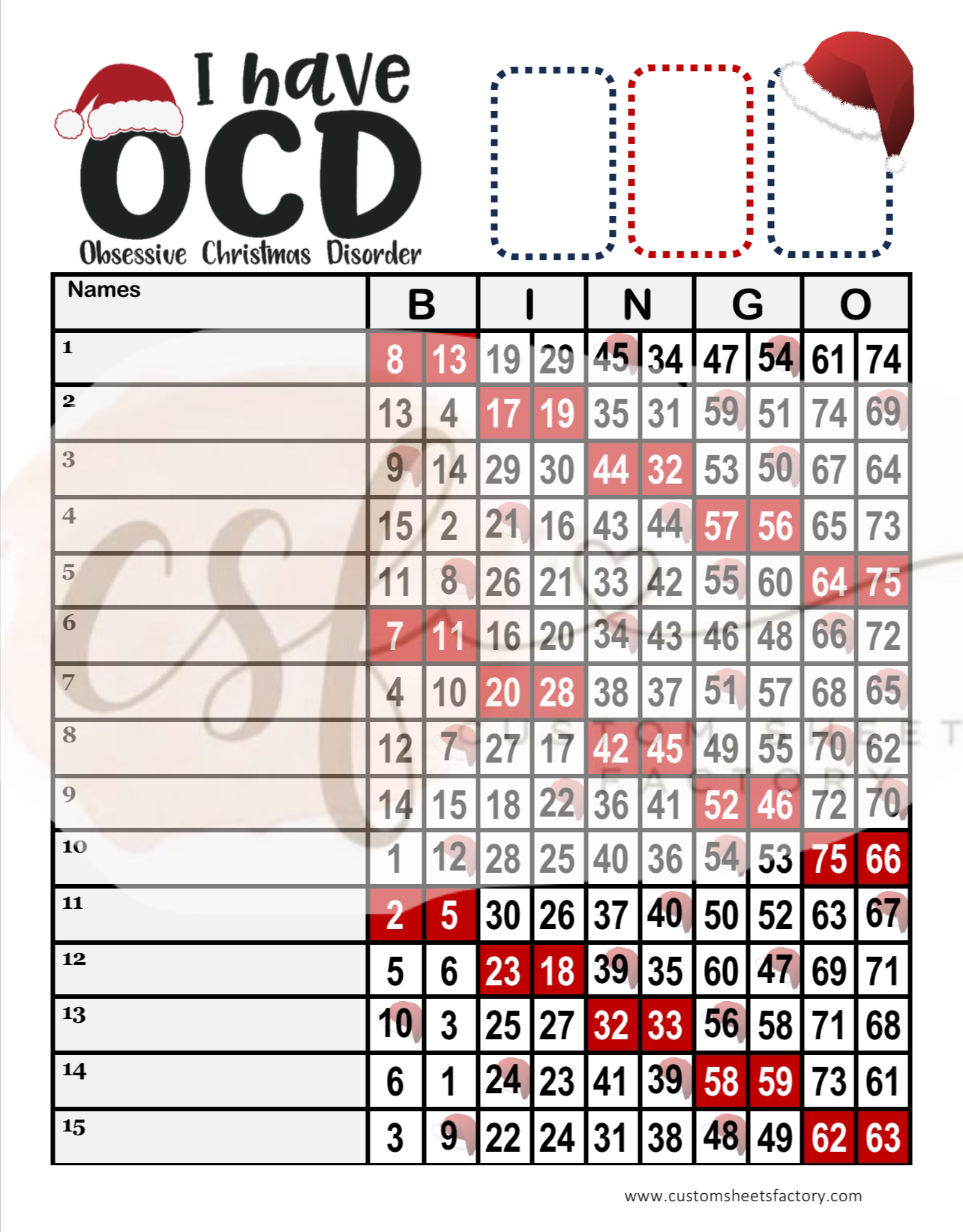 OCD Christmas - Various Designs