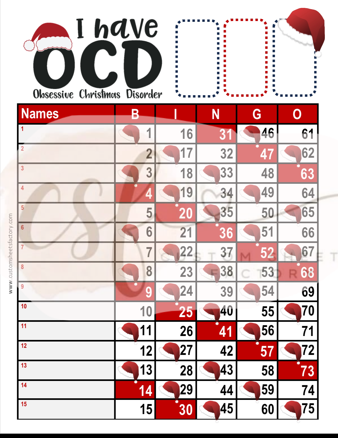 OCD Christmas - Various Designs