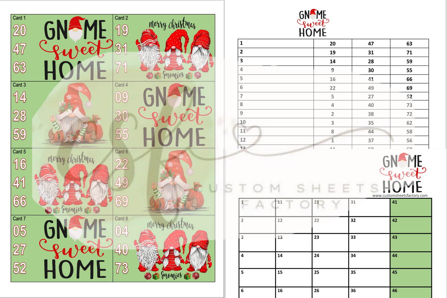 Gnome Sweet Home - 3 Number - 25 Card