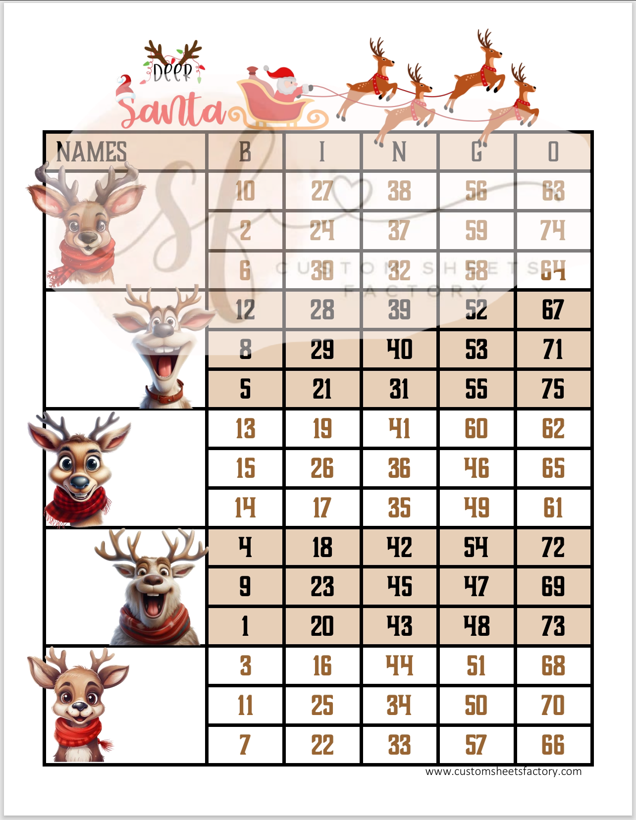 Deer Santa - Various Designs