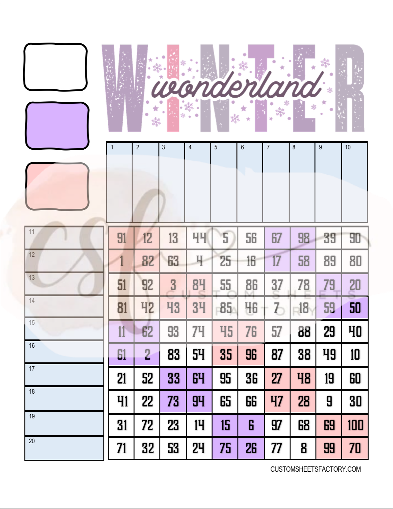 Winter Wonderland - Pink Purple - Various Designs