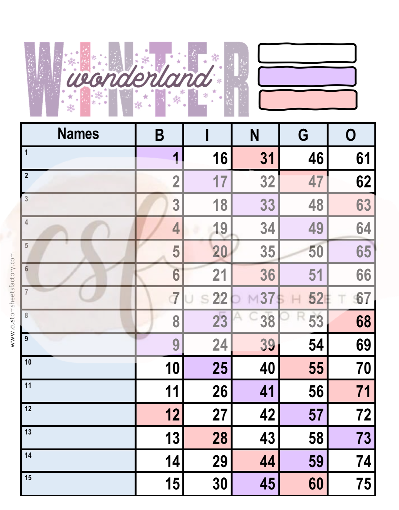 Winter Wonderland - Pink Purple - Various Designs