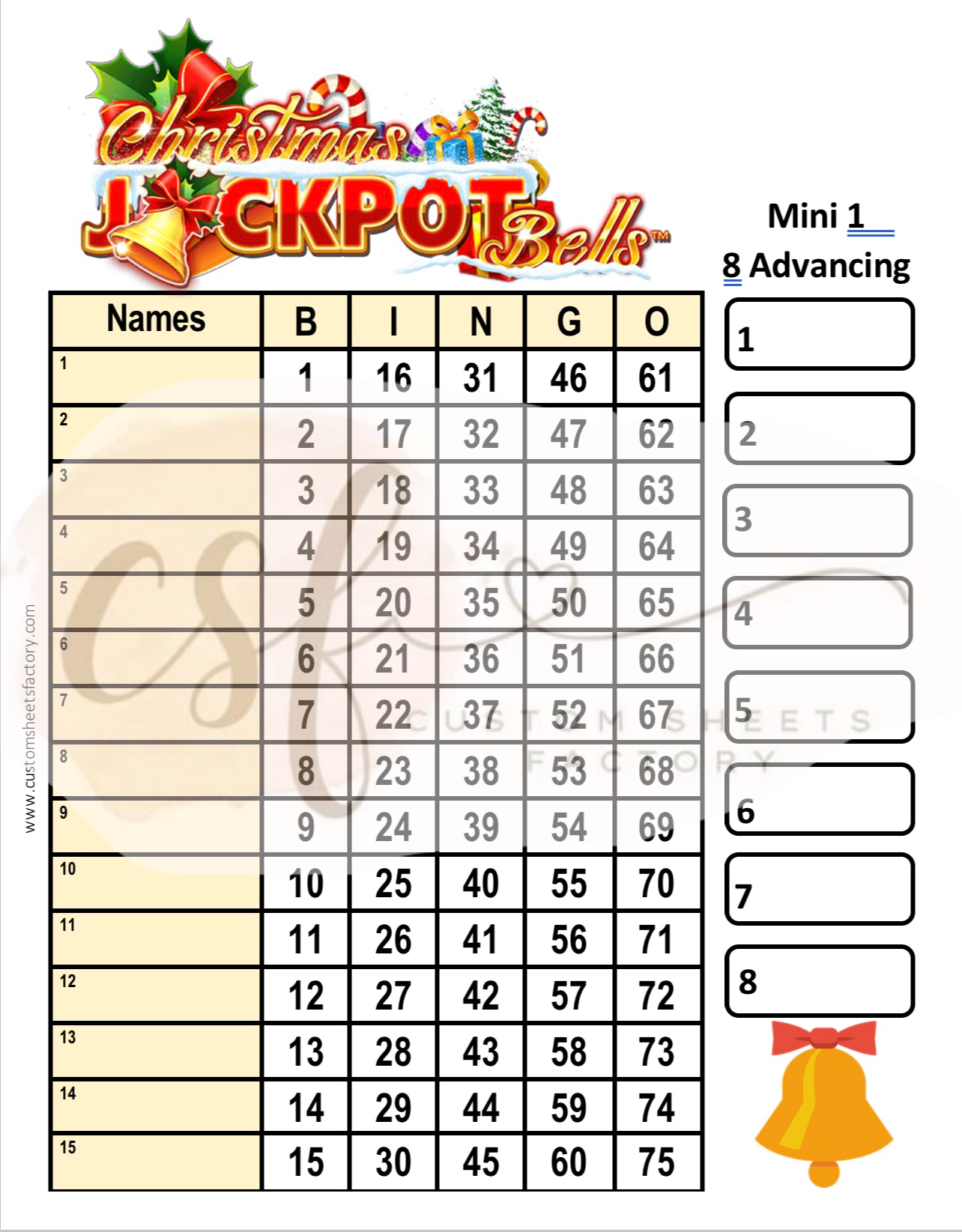 Christmas Jackpot Bells - Main & Minis