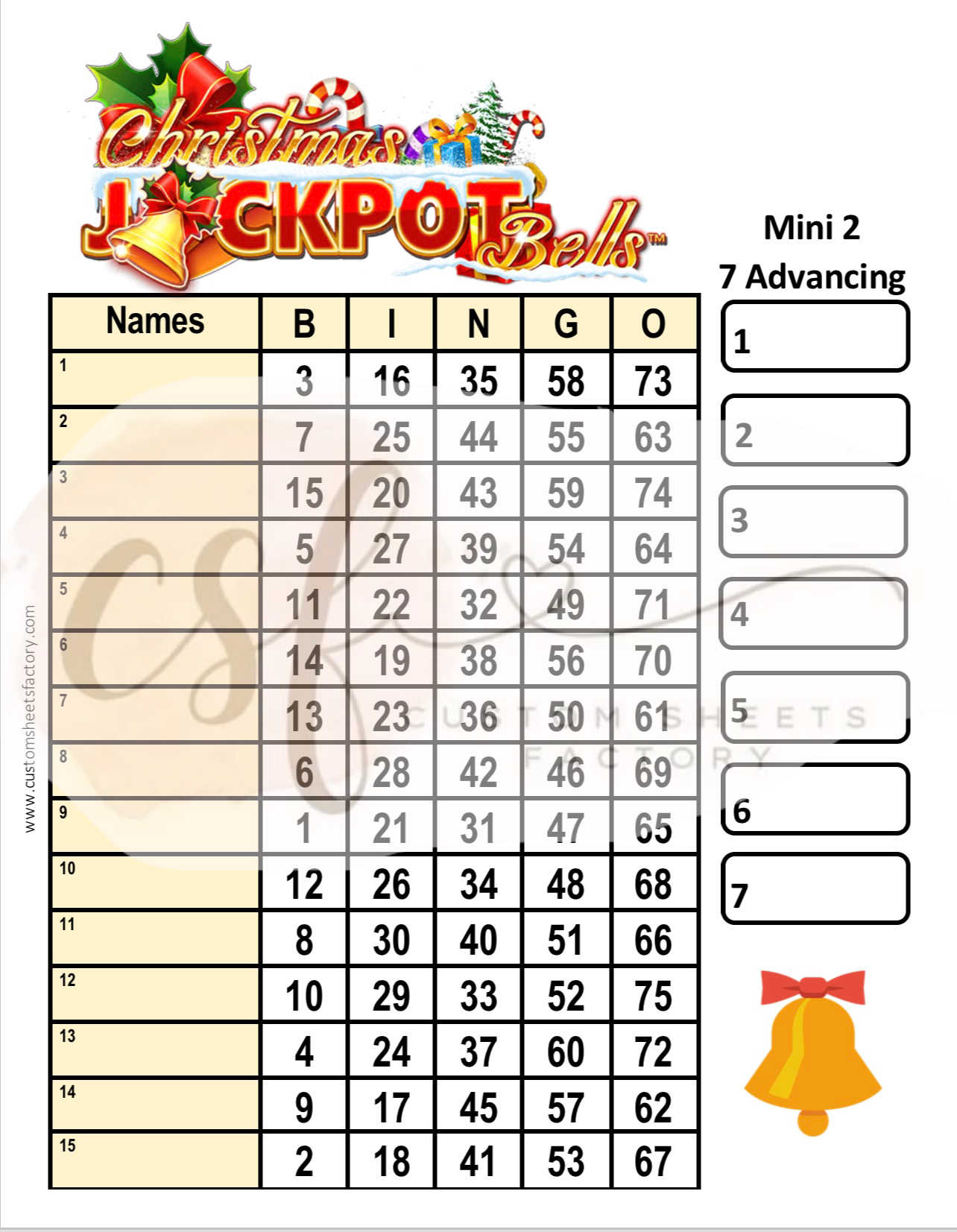 Christmas Jackpot Bells - Main & Minis