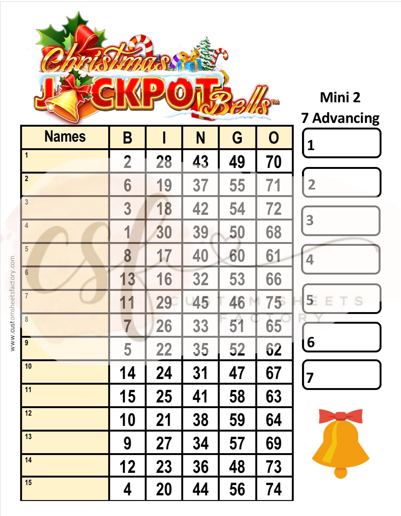 Christmas Jackpot Bells - Main & Minis